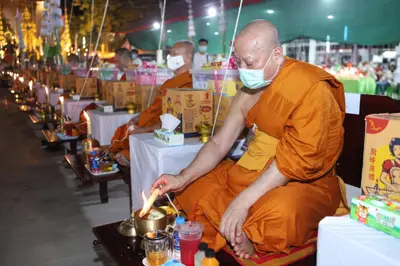 ประมวลภาพพิธีสวดนพเคราะห์และพุทธาภิเษกวัตถุมงคล วัดจุฬามณี ปี ๒๕๖๔