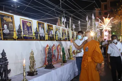 ประมวลภาพพิธีสวดนพเคราะห์และพุทธาภิเษกวัตถุมงคล วัดจุฬามณี ปี ๒๕๖๔