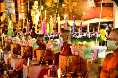 ประมวลภาพพิธีสวดนพเคราะห์และพุทธาภิเษกวัตถุมงคล วัดจุฬามณี ปี ๒๕๖๔