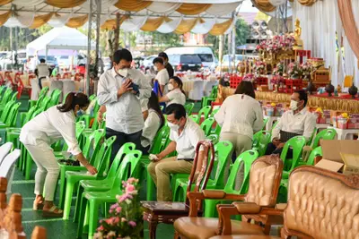ประมวลภาพพิธีเททองหล่อพระ วัดจุฬามณี ปี ๒๕๖๕