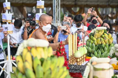 ประมวลภาพพิธีเททองหล่อพระ วัดจุฬามณี ปี ๒๕๖๕