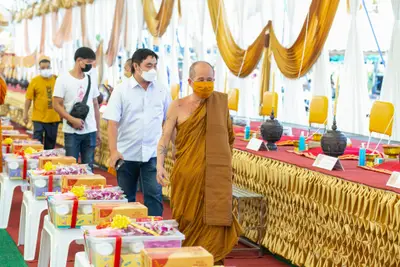 ประมวลภาพพิธีเททองหล่อพระ วัดจุฬามณี ปี ๒๕๖๕