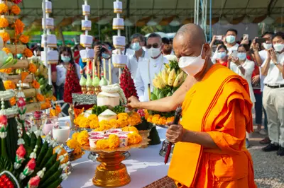 ประมวลภาพพิธีเททองหล่อพระ วัดจุฬามณี ปี ๒๕๖๕