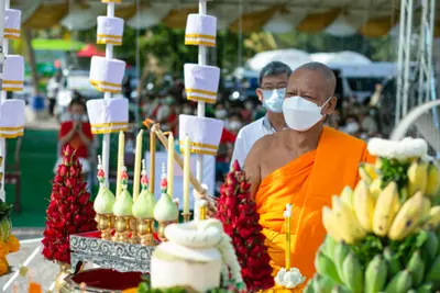 ประมวลภาพพิธีเททองหล่อพระ วัดจุฬามณี ปี ๒๕๖๕