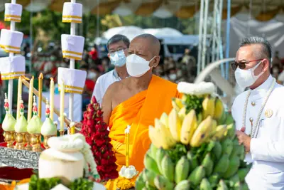 ประมวลภาพพิธีเททองหล่อพระ วัดจุฬามณี ปี ๒๕๖๕