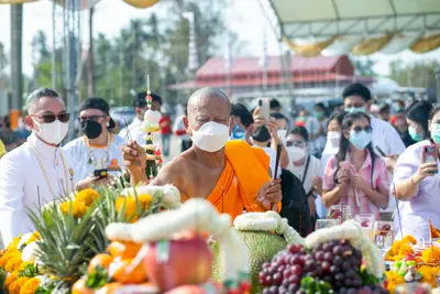 ประมวลภาพพิธีเททองหล่อพระ วัดจุฬามณี ปี ๒๕๖๕