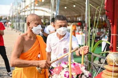 ประมวลภาพพิธีเททองหล่อพระ วัดจุฬามณี ปี ๒๕๖๕