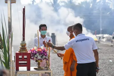 ประมวลภาพพิธีเททองหล่อพระ วัดจุฬามณี ปี ๒๕๖๕