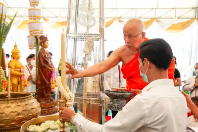 ประมวลภาพพิธีเททองหล่อพระ วัดจุฬามณี ปี ๒๕๖๕