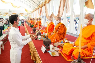 ประมวลภาพพิธีเททองหล่อพระ วัดจุฬามณี ปี ๒๕๖๕