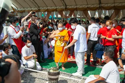 ประมวลภาพพิธีเททองหล่อพระ วัดจุฬามณี ปี ๒๕๖๕