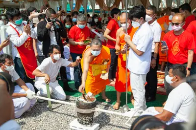 ประมวลภาพพิธีเททองหล่อพระ วัดจุฬามณี ปี ๒๕๖๕