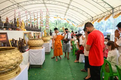 ประมวลภาพพิธีเททองหล่อพระ วัดจุฬามณี ปี ๒๕๖๕