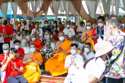 ประมวลภาพพิธีเททองหล่อพระ วัดจุฬามณี ปี ๒๕๖๕
