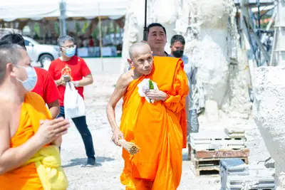 ประมวลภาพพิธีเททองหล่อพระ วัดจุฬามณี ปี ๒๕๖๕