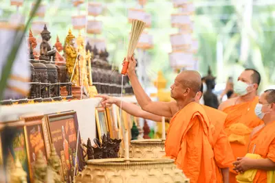ประมวลภาพพิธีเททองหล่อพระ วัดจุฬามณี ปี ๒๕๖๕