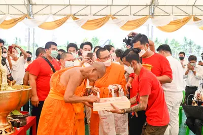 ประมวลภาพพิธีเททองหล่อพระ วัดจุฬามณี ปี ๒๕๖๕