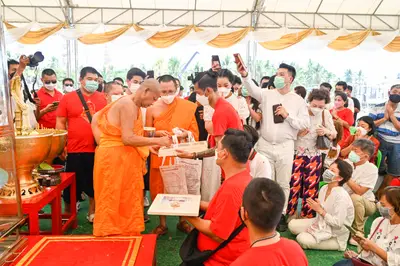 ประมวลภาพพิธีเททองหล่อพระ วัดจุฬามณี ปี ๒๕๖๕