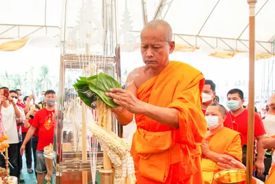 ประมวลภาพพิธีเททองหล่อพระ วัดจุฬามณี ปี ๒๕๖๕