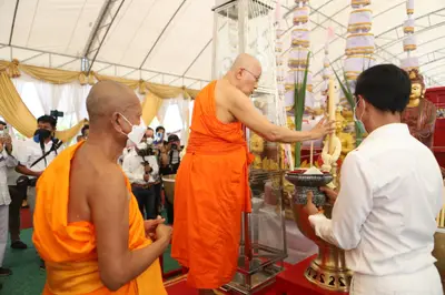 ประมวลภาพพิธีเททองหล่อพระ วัดจุฬามณี ปี ๒๕๖๕