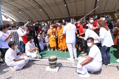 ประมวลภาพพิธีเททองหล่อพระ วัดจุฬามณี ปี ๒๕๖๕