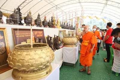ประมวลภาพพิธีเททองหล่อพระ วัดจุฬามณี ปี ๒๕๖๕