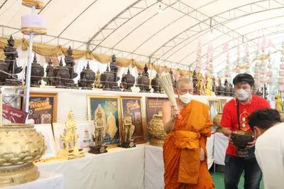 ประมวลภาพพิธีเททองหล่อพระ วัดจุฬามณี ปี ๒๕๖๕