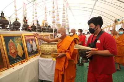 ประมวลภาพพิธีเททองหล่อพระ วัดจุฬามณี ปี ๒๕๖๕