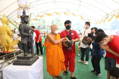 ประมวลภาพพิธีเททองหล่อพระ วัดจุฬามณี ปี ๒๕๖๕