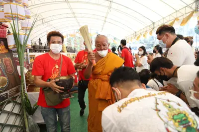 ประมวลภาพพิธีเททองหล่อพระ วัดจุฬามณี ปี ๒๕๖๕