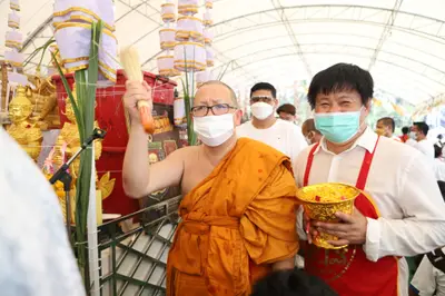 ประมวลภาพพิธีเททองหล่อพระ วัดจุฬามณี ปี ๒๕๖๕