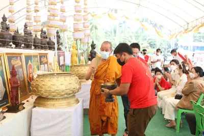 ประมวลภาพพิธีเททองหล่อพระ วัดจุฬามณี ปี ๒๕๖๕