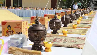 ประมวลภาพพิธีมหาพุทธาภิเษก–เทวาภิเษก รัตนมงคลศาลหลักเมือง สมุทรสงคราม ปี ๒๕๖๕