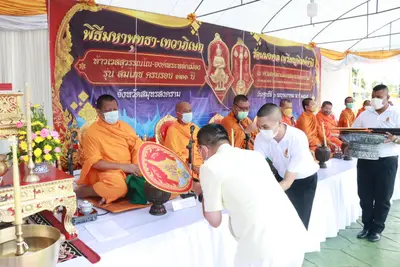 ประมวลภาพพิธีมหาพุทธาภิเษก–เทวาภิเษก รัตนมงคลศาลหลักเมือง สมุทรสงคราม ปี ๒๕๖๕