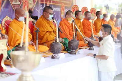 ประมวลภาพพิธีมหาพุทธาภิเษก–เทวาภิเษก รัตนมงคลศาลหลักเมือง สมุทรสงคราม ปี ๒๕๖๕