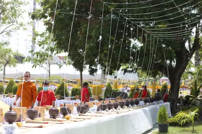 ประมวลภาพพิธีมหาพุทธาภิเษก–เทวาภิเษก รัตนมงคลศาลหลักเมือง สมุทรสงคราม ปี ๒๕๖๕