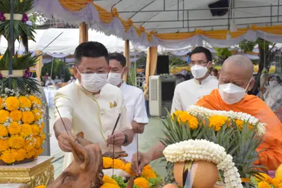 ประมวลภาพพิธีมหาพุทธาภิเษก–เทวาภิเษก รัตนมงคลศาลหลักเมือง สมุทรสงคราม ปี ๒๕๖๕