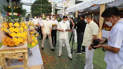 ประมวลภาพพิธีมหาพุทธาภิเษก–เทวาภิเษก รัตนมงคลศาลหลักเมือง สมุทรสงคราม ปี ๒๕๖๕