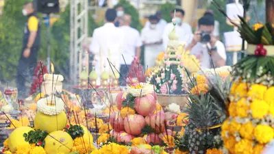 ประมวลภาพพิธีมหาพุทธาภิเษก–เทวาภิเษก รัตนมงคลศาลหลักเมือง สมุทรสงคราม ปี ๒๕๖๕