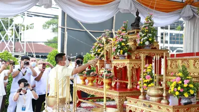 ประมวลภาพพิธีมหาพุทธาภิเษก–เทวาภิเษก รัตนมงคลศาลหลักเมือง สมุทรสงคราม ปี ๒๕๖๕
