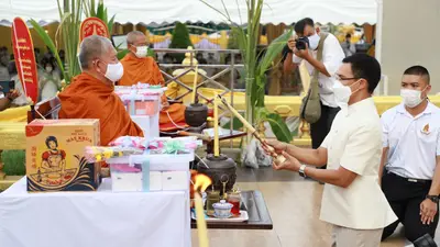 ประมวลภาพพิธีมหาพุทธาภิเษก–เทวาภิเษก รัตนมงคลศาลหลักเมือง สมุทรสงคราม ปี ๒๕๖๕