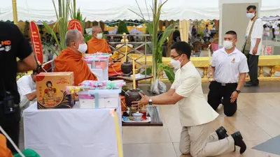 ประมวลภาพพิธีมหาพุทธาภิเษก–เทวาภิเษก รัตนมงคลศาลหลักเมือง สมุทรสงคราม ปี ๒๕๖๕