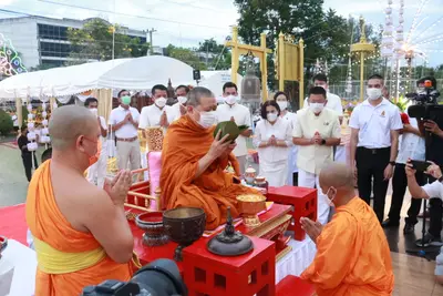 ประมวลภาพพิธีมหาพุทธาภิเษก–เทวาภิเษก รัตนมงคลศาลหลักเมือง สมุทรสงคราม ปี ๒๕๖๕