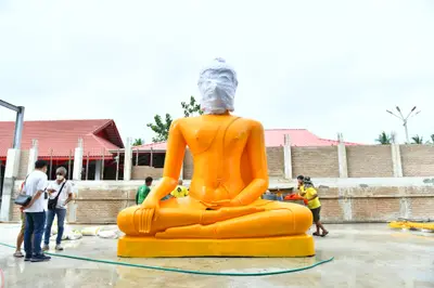 ประมวลภาพพิธีอัญเชิญพระประธานขึ้นประดิษฐาน วัดจุฬามณี ปี ๒๕๖๕