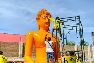 ประมวลภาพพิธีอัญเชิญพระประธานขึ้นประดิษฐาน วัดจุฬามณี ปี ๒๕๖๕