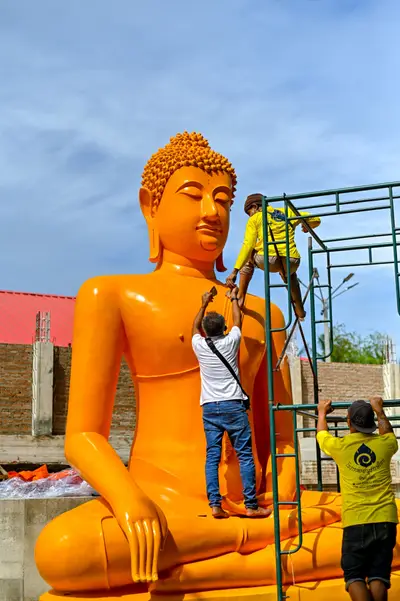 ประมวลภาพพิธีอัญเชิญพระประธานขึ้นประดิษฐาน วัดจุฬามณี ปี ๒๕๖๕