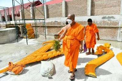ประมวลภาพพิธีอัญเชิญพระประธานขึ้นประดิษฐาน วัดจุฬามณี ปี ๒๕๖๕