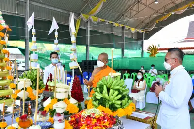 ประมวลภาพพิธีอัญเชิญพระประธานขึ้นประดิษฐาน วัดจุฬามณี ปี ๒๕๖๕