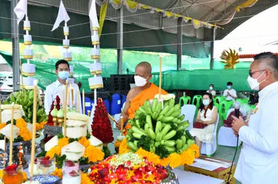ประมวลภาพพิธีอัญเชิญพระประธานขึ้นประดิษฐาน วัดจุฬามณี ปี ๒๕๖๕