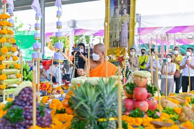 ประมวลภาพพิธีอัญเชิญพระประธานขึ้นประดิษฐาน วัดจุฬามณี ปี ๒๕๖๕
